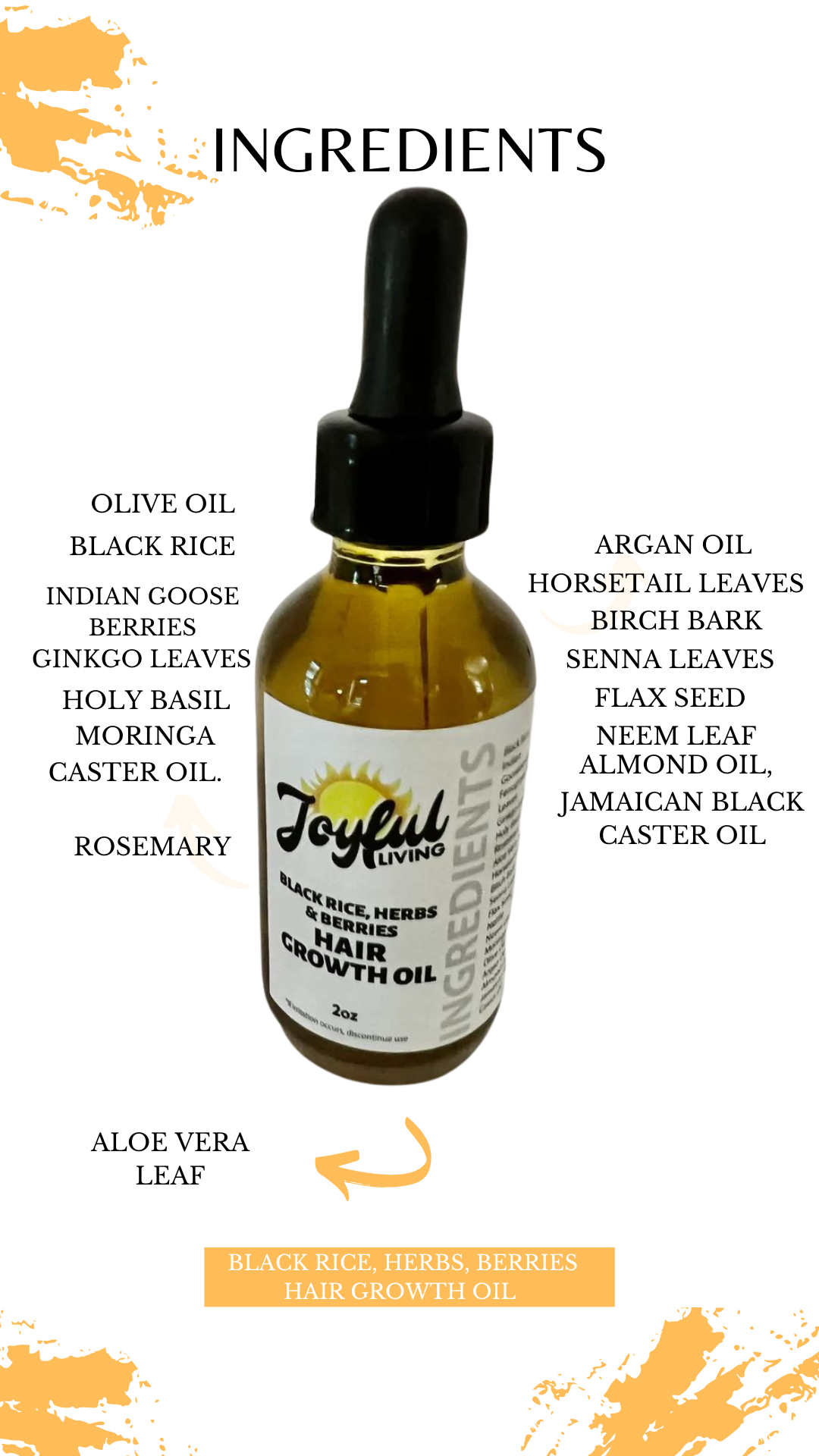 Black Rice, Herbs, Berries Hair Growth Oil